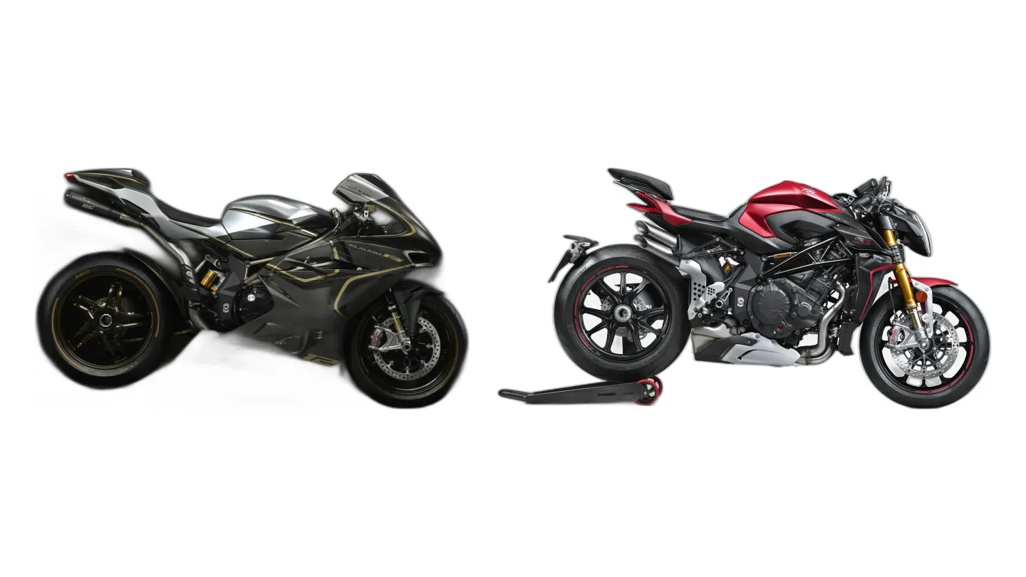 MV Agusta F4 Claudio (MY2019) and MV Agusta Brutale 1000 (MY2019) side by side